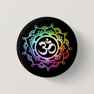17 Meditatie gekleurd Ronde Button 3,2 Cm