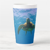 17 oz. Hawaïaans Groen Zee Schildpad "Honu" XL Latte Mok (Voorkant)