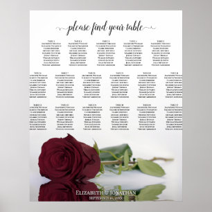 17 Tabel Elegant Bourgogne Roos Poster
