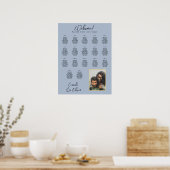 17 Tabelmosterd blauw FOTO-ZITTJE Poster (Keuken)