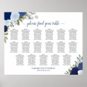 17 Tableau Boho bleu Mariage floral (Devant)