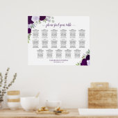 17 Tableau Boho pourpre Mariage floral tableau (Cuisine)