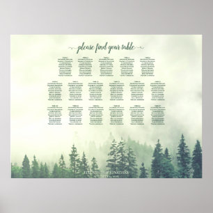 17 Tableau Cartes de sièges pour Mariages de la fo
