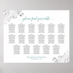17 Tableau Frilly White Mariage Tableau Siège Turq