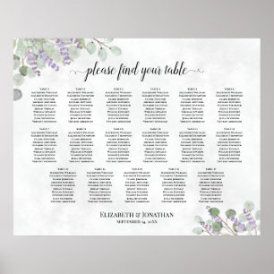 17 Tableau Mariage Sièges Lavender Eucalyptus