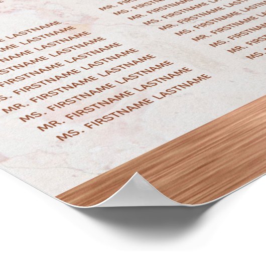 17 Tableau Sièges Mariage en cuivre marbré (Coin)