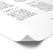 17 Tables Plan de Siège Affiche Moderne (Coin)