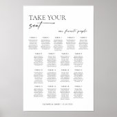 17 Tables Plan de Siège Affiche Moderne (Devant)