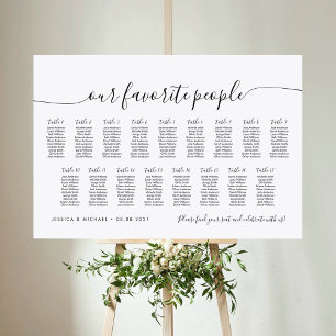 17 Tafel Elegant Onze favoriete mensen zitplaatsin Poster