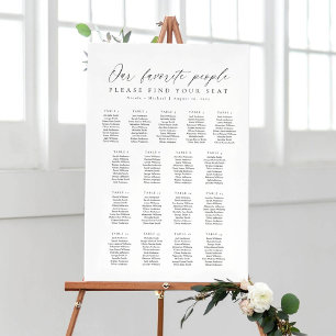 17 Tafels Favoriete Mensen Acryl Stoelenkaart Bord