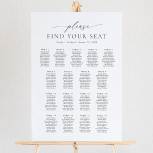 17 Tafels Gelieve Uw Plaats Te Vinden Zitplaatsenk Poster