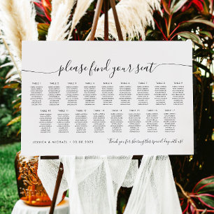 17 Tafels Modern Stoel zoeken zitplaatskaart Poster
