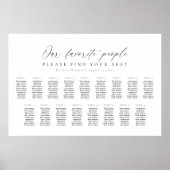 17 Tafels Stoelindeling Plan van Onze Favoriete Me Poster (Voorkant)