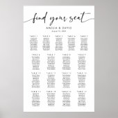 17 Tafels Vind uw zitplaatskaart Poster (Voorkant)