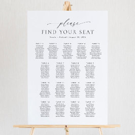 17 Tafels Vind uw Zitplaatskaart Poster