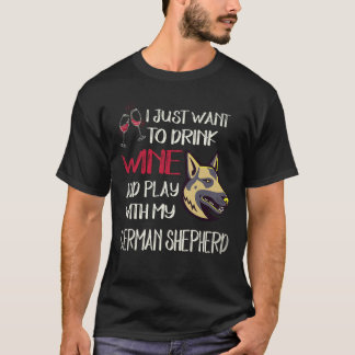 17 Wil gewoon wijn drinken en met mijn Duitse herd T-shirt
