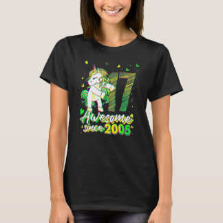 17 Years Old  Unicorn Flossing 17th Birthday Unico T-shirt