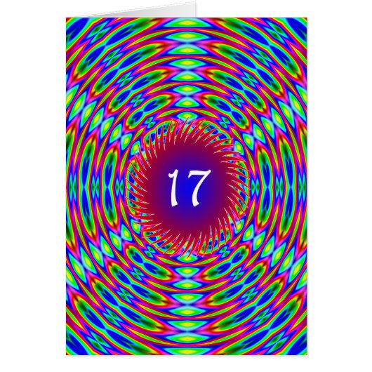 17e anniversaire Abstrait Trippy Swirls (Devant)