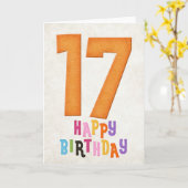 17e anniversaire Bonne carte d'anniversaire Design (Fleur jaune)