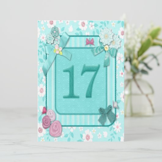 17e anniversaire de fête invitation (Debout devant)