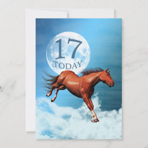 17e anniversaire Esprit cheval invitation de fête