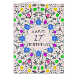 17e anniversaire Fleurs Abstraites