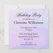 17e anniversaire invitation de fête, Abstraite et  (Dos)