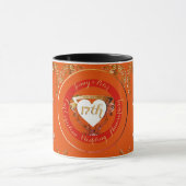 17e anniversaire Mariage carnelien Mug couleur (Centre)
