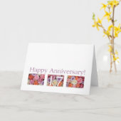 17e anniversaire Mariage Carte pastel roses (Fleur jaune)