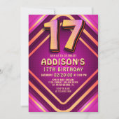 17e anniversaire Neon Invitation (Devant)