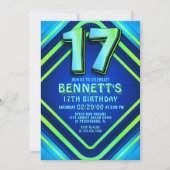 17e anniversaire Neon Invitation (Devant)
