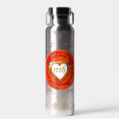 17e Carneool bruiloft Jubileum Waterfles (Voorkant)