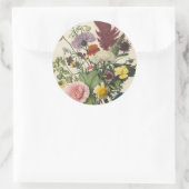  17e-eeuwse bloemengeschiedenis ronde sticker (Tas)