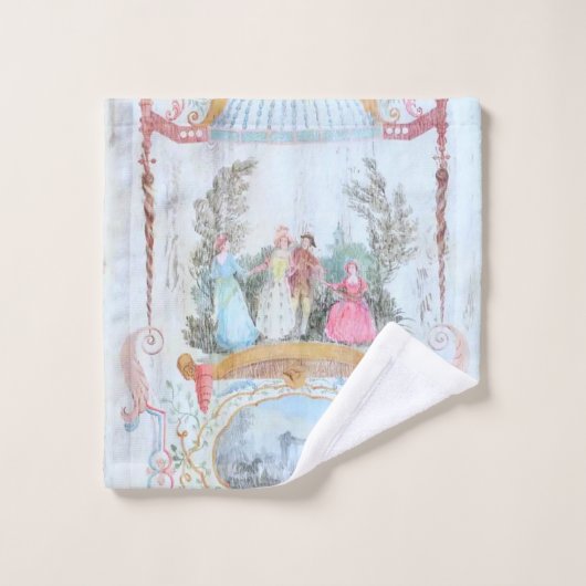 17e-eeuwse kunst Bloemen Vogellandschap Bad Handdoek (Wasdoekje)