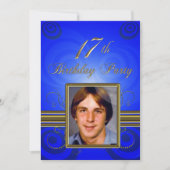 17e fête d'anniversaire Invitation (Devant)