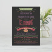 17e  geboortedag, karton Typografie Kaart (Staand voorkant)