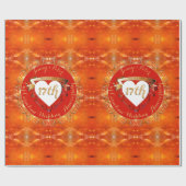 17e huwelijksjubileum Carneliaan Cadeaupapier (Vlak)