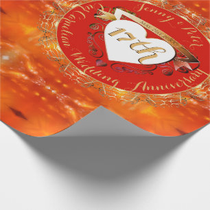 17e huwelijksjubileum Carneliaan Cadeaupapier