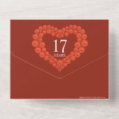17e huwelijksverjaardag carneool kralen all in one uitnodiging (Achterkant)