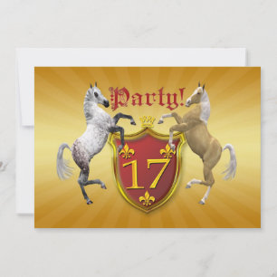 17e invitation à la fête d'anniversaire avec blaso