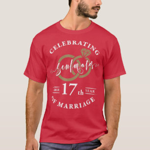 17e Jubileum van het huwelijk 17 jaar T-shirt