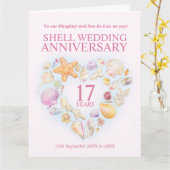 17e shell - verjaardagsdag waterverf Dochter Kaart (Gele Bloem)