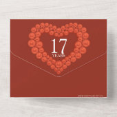 17e trouwdag evenement carnelian foto all in one uitnodiging (Achterkant)