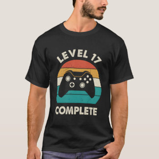 17e trouwdagjubileum voor level 17 voltooid t-shirt