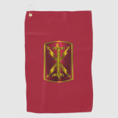 17e veldartillerijbrigade "Thunderbolt" Golfhanddoek (Voorkant)