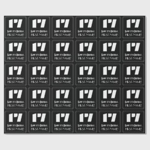 17e verjaardag: Art Deco Geïnspireerde look "17" e Cadeaupapier