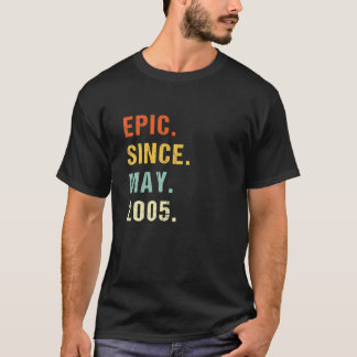 17e verjaardag epic sinds mei 2005 17 jaar oude ru t-shirt