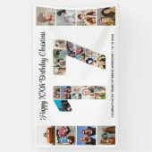 17e verjaardag feest nummer 17 foto collage spandoek (Verticaal)