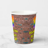 17e verjaardag: Fun Graffiti-geïnspireerde regenbo Papieren Bekers (Links)