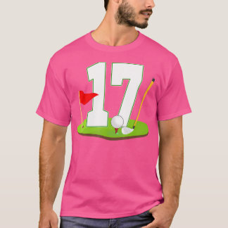 17e Verjaardag Golf Speler 17 Jaar Oude Verjaardag T-shirt